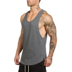 Men's Running Tank Top Workout Tank Sleeveless Vest / Gilet Summer Cotton Breathable Quick Dry Yoga Fitness Running Sportswear Activewear Black White Green