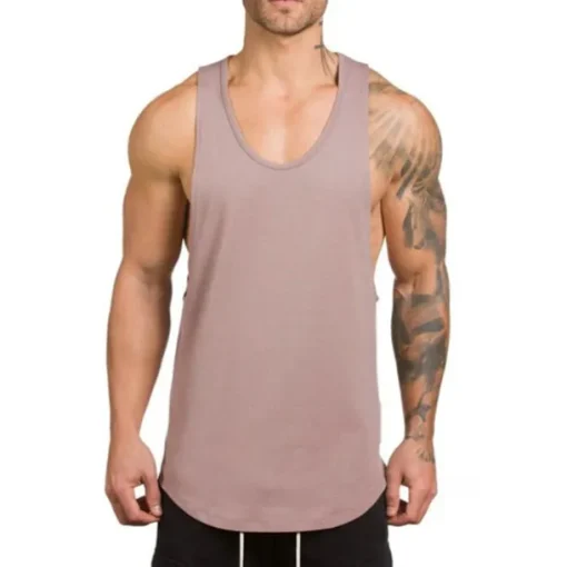 Men's Running Tank Top Workout Tank Sleeveless Vest / Gilet Summer Cotton Breathable Quick Dry Yoga Fitness Running Sportswear Activewear Black White Green