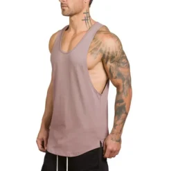 Men's Running Tank Top Workout Tank Sleeveless Vest / Gilet Summer Cotton Breathable Quick Dry Yoga Fitness Running Sportswear Activewear Black White Green