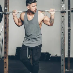Men's Running Tank Top Workout Tank Sleeveless Vest / Gilet Summer Cotton Breathable Quick Dry Yoga Fitness Running Sportswear Activewear Black White Green