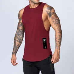 Men's Running Tank Top Workout Tank Sleeveless Tee Tshirt Athletic Cotton Breathable Moisture Wicking Soft Gym Workout Running Active Training Sportswear Activewear Black White Army Green