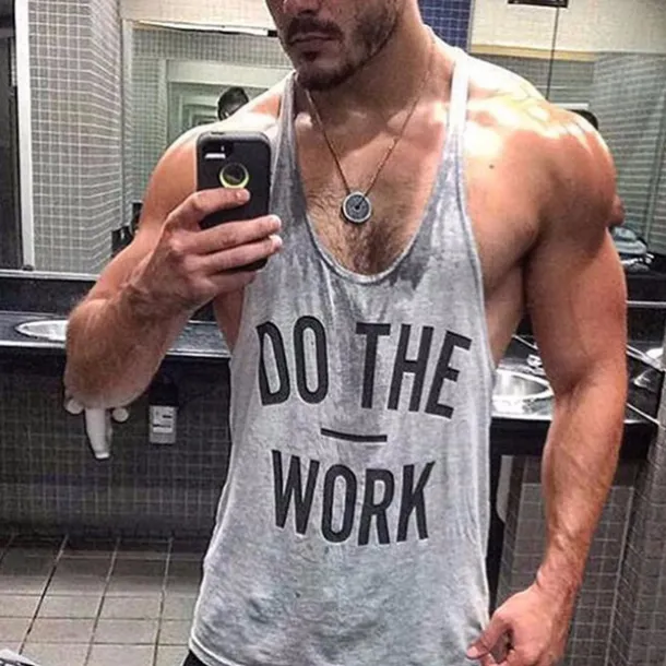 Men's Running Tank Top Workout Tank Muscle Shirt Racerback Sleeveless Vest / Gilet Fall Breathable Quick Dry Soft Sweat wicking Fitness Gym Workout Running Sportswear Activewear Wine Red Black White