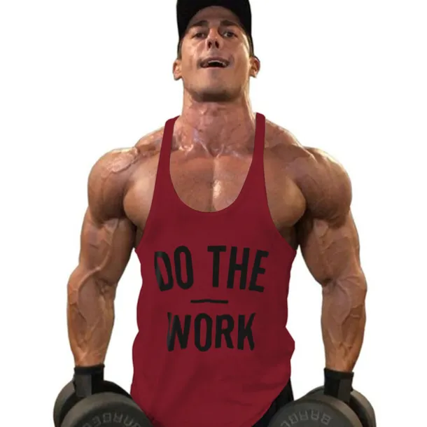 Men's Running Tank Top Workout Tank Muscle Shirt Racerback Sleeveless Vest / Gilet Fall Breathable Quick Dry Soft Sweat wicking Fitness Gym Workout Running Sportswear Activewear Wine Red Black White