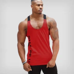 Men's Running Tank Top Workout Tank Sleeveless Tee Tshirt Street Casual Breathable Quick Dry Yoga Gym Workout Running Sportswear Activewear Black Army Green Red