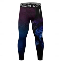 Men's Running Tights Leggings Compression Tights Leggings Patchwork Base Layer Outdoor Sports & Outdoor Athletic Fall Quick Dry Soft Compression Sweat wicking Power Flex Marathon Running Workout