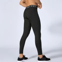 Men's Running Tights Leggings Compression Pants with Phone Pocket High Waist Base Layer Winter Tummy Control Butt Lift Quick Dry Fitness Gym Workout Running Sportswear Activewear Black White Red