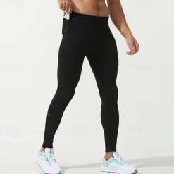 Men's Running Tights Leggings Compression Tights Leggings Elastic Waistband Base Layer Outdoor Sports & Outdoor Athletic Fall Quick Dry Soft Compression Sweat wicking Power Flex Marathon Running