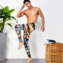 Men's Running Tights Leggings Base Layer Bottoms Yoga Sports & Outdoor Athletic Spring Breathable Moisture Wicking Soft Compression Fitness Gym Workout Running Skinny Sportswear Activewear Optical