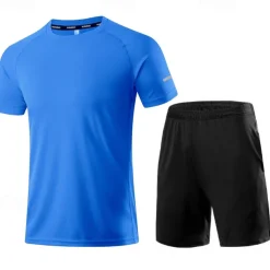 Men's Running T-Shirt 2 Pack Short Sleeve Tee Tshirt Casual Athleisure Breathable Quick Dry Soft Gym Workout Running Walking Sportswear Activewear Solid Colored Hemp gray Black White