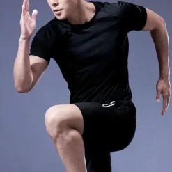 Men's Running T-Shirt 2 Pack Short Sleeve Tee Tshirt Casual Athleisure Breathable Quick Dry Soft Gym Workout Running Walking Sportswear Activewear Solid Colored Hemp gray Black White