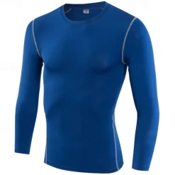 Men's Running T-Shirt Compression Shirt Long Sleeve Tee Tshirt Casual Athleisure Fall Breathable Quick Dry Gym Workout Running Walking Sportswear Activewear Solid Colored Black White Red