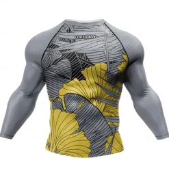 Men's Running T-Shirt Compression Shirt Long Sleeve Tee Tshirt Casual Athleisure Fall Breathable Quick Dry Gym Workout Running Walking Sportswear Activewear Graphic Black Blue Grey