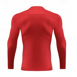 Men's Running T-Shirt Compression Shirt Long Sleeve Tee Tshirt Casual Athleisure Fall High Neck Breathable Quick Dry Gym Workout Running Walking Sportswear Activewear Solid Colored fluorescent green