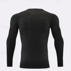 Men's Running T-Shirt Long Sleeve Tee Tshirt Casual Athleisure Breathable Quick Dry Soft Gym Workout Running Walking Sportswear Activewear Solid Colored Dark Grey Black White