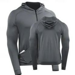 Men's Running T-Shirt Long Sleeve Tee Tshirt Casual Athleisure Fall Breathable Quick Dry Gym Workout Running Walking Sportswear Activewear Solid Colored Black White Dark Navy