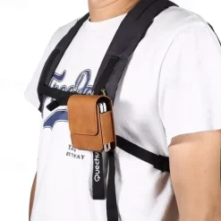 Men's Samsung Z Flip 6/5/4/3/2/1 Universal Phone Case Leather Case Belt Waist Bag Prop PU Leather Bag Phone Wallet Vintage Belt Phone Protective Case