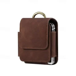 Men's Samsung Z Flip 6/5/4/3/2/1 Universal Phone Case Leather Case Belt Waist Bag Prop PU Leather Bag Phone Wallet Vintage Belt Phone Protective Case