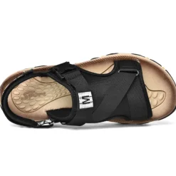 Men's Sandals Leather Sandals Beach Slippers Outdoor Hiking Sandals Sports Sandals Casual Beach Outdoor Daily Canvas Breathable Buckle Black Brown Khaki Summer Spring