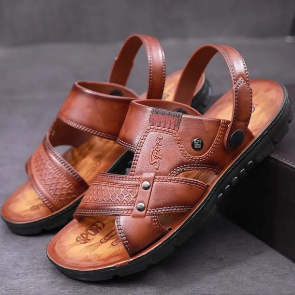 Men's Sandals Slippers Comfort Sandals Walking Casual Beach Daily Beach PVC Waterproof Breathable Comfortable Loafer Yellow Brown Summer