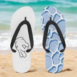Men's Sea Turtle Printed Flip Flops – Beach Inspired & Comfortable Style for Beach Outings, Surfing & Tropical Vacations
