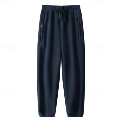 Men's Sherpa Athletic Pants Sweatpants Joggers Trousers Pocket Drawstring Elastic Waist Plain Comfort Warm Sports Outdoor Daily Fashion Casual ArmyGreen Black Micro-elastic