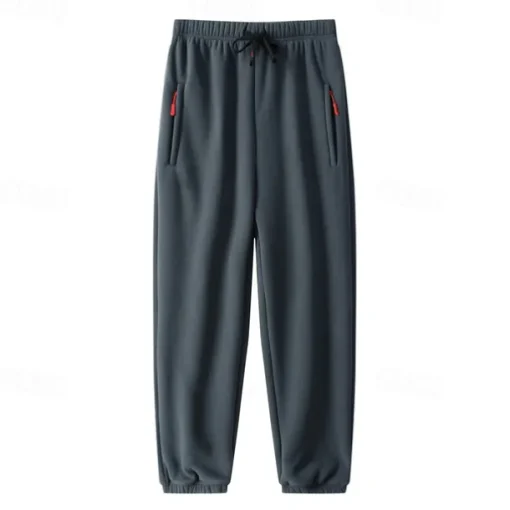 Men's Sherpa Athletic Pants Sweatpants Joggers Trousers Pocket Drawstring Elastic Waist Plain Comfort Warm Sports Outdoor Daily Fashion Casual ArmyGreen Black Micro-elastic