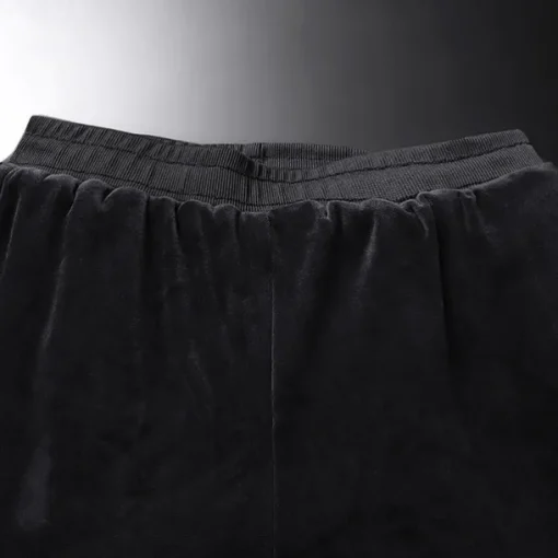 Men's Sherpa Fleece Pants Sweatpants Joggers Trousers Pocket Drawstring Elastic Waist Plain Comfort Warm Sports Outdoor Daily Fashion Casual Black 1# Black Micro-elastic