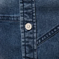 Men's Shirt Black Dark Blue Light Blue Long Sleeve Solid Color Rolled collar Outdoor Causal Buttons Clothing Apparel Daily Casual Daily Leisure