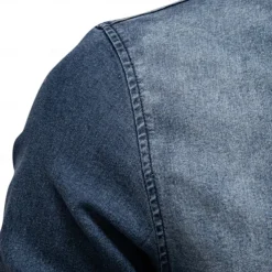 Men's Shirt Black Dark Blue Light Blue Long Sleeve Solid Color Rolled collar Outdoor Causal Buttons Clothing Apparel Daily Casual Daily Leisure