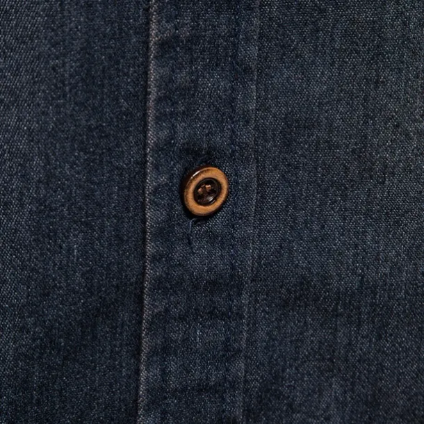 Men's Shirt Chambray Shirt Calico Shirt Button Up Shirt Casual Shirt Denim Shirt Denim Blue Black Dark Navy Blue Long Sleeve Plain Collar Daily Vacation Clothing Apparel Cotton Fashion Casual