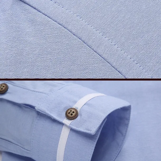 Men's Shirt Chinese Collar Shirt Mandarin Collar Shirt Dress Shirt Button Up Shirt Plain Wedding Party Pink Blue Sky Blue Dark Gray Long Sleeve Grandad Collar Spring & Fall Clothing Apparel Patchwork