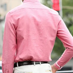 Men's Shirt Chinese Collar Shirt Mandarin Collar Shirt Dress Shirt Button Up Shirt Plain Wedding Party Pink Blue Sky Blue Dark Gray Long Sleeve Grandad Collar Spring & Fall Clothing Apparel Patchwork