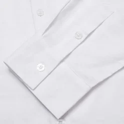 Men's Shirt Cotton Linen Shirt White Blue Long Sleeve Solid Color Turndown Summer Spring & Fall Sports & Outdoor Causal Clothing Apparel Button