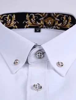 Men's Shirt Dress Shirt Button Down Shirt Wrinkle Resistant Button Up Shirt Plain Wedding Office & Career Black White Wine Royal Blue Long Sleeve Turndown Spring & Fall Clothing Apparel Basic