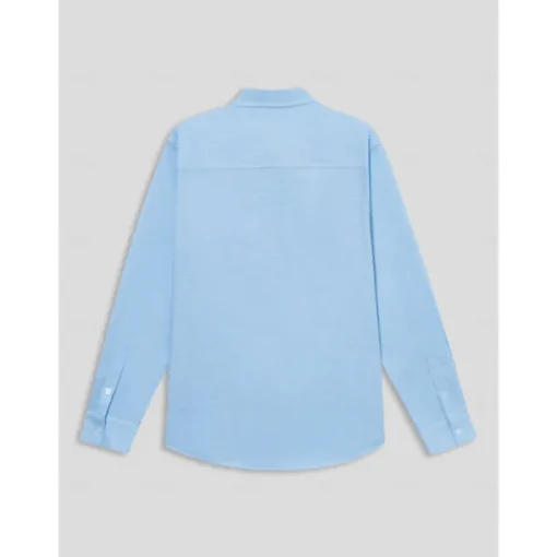 Men's Shirt Dress Shirt Casual Shirt Blue Long Sleeve Solid Color Turndown Formal Button Clothing Apparel Daily