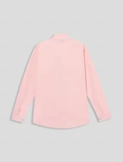 Men's Shirt Linen Shirt Beach Shirt Button Up Shirt Plain Casual Daily Black White Pink Orange Long Sleeve Band Collar Spring & Summer Clothing Apparel