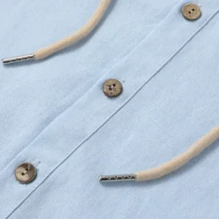 Men's Shirt Linen Shirt Beach Wear Button Up Shirt Hooded Shirt Plain Vacation Curise Black White Green Khaki Long Sleeve Hooded Spring & Summer Clothing Apparel Buttons