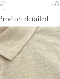 Men's Shirt Linen Shirt Summer Shirt Beach Shirt Plain Casual Daily Black Blue Green Khaki Long Sleeve Lapel Spring & Summer Clothing Apparel