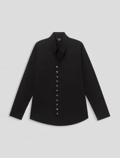 Men's Shirt Linen Shirt Summer Shirt Casual Shirt Beach Shirt Button Up Shirt Plain Casual Daily Black White Pink Blue Long Sleeve Stand Collar Spring & Summer Clothing Apparel