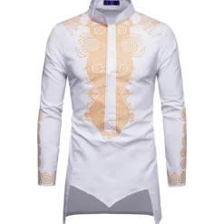 Men's Shirt Modern African Outfits African Print Dashiki Masquerade Adults Shirt Party