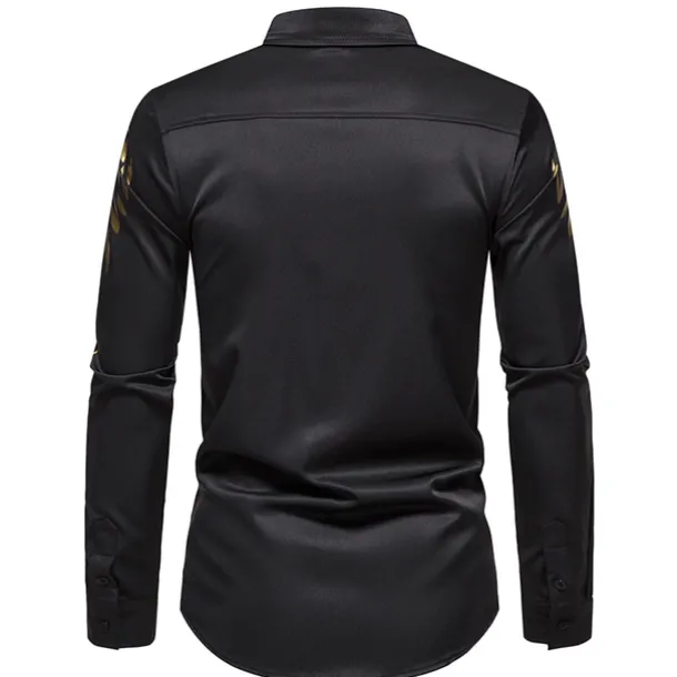 Men's Shirt Prom Shirt Graphic Daily Black White All Seasons Clothing Apparel Print