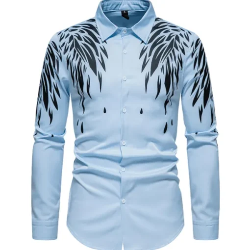 Men's Shirt Prom Shirt Graphic Daily Black White All Seasons Clothing Apparel Print