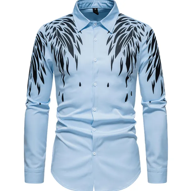 Men's Shirt Prom Shirt Graphic Daily Black White All Seasons Clothing Apparel Print