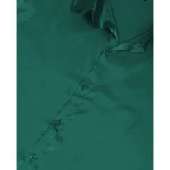 Men's Shirt Satin Shirt Casual Shirt Button Up Shirt Plain Wedding Vacation Black White Burgundy Royal Blue Long Sleeve Collar Winter Spring & Fall Clothing Apparel