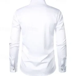 Men's Shirt Summer Shirt Casual Shirt Beach Shirt Collared Shirt Button Up Shirt Black White Red Long Sleeve Polka Dot Lapel Vacation Hawaiian Pocket Clothing Apparel Polyester Fashion Casual