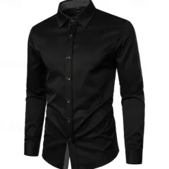 Men's Shirt Summer Shirt Casual Shirt Beach Shirt Collared Shirt Button Up Shirt Black White Red Long Sleeve Polka Dot Lapel Vacation Hawaiian Pocket Clothing Apparel Polyester Fashion Casual