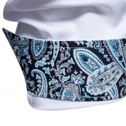 Men's Shirt Summer Shirt Casual Shirt Beach Shirt Collared Shirt Button Up Shirt Black White Navy Blue Long Sleeve Paisley Lapel Vacation Hawaiian Pocket Clothing Apparel Polyester Fashion Casual