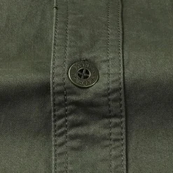 Men's Shirt Summer Shirt Casual Shirt Button Up Shirt Cargo Shirt Black White Red khaki Dark Blue Long Sleeve Plain Shirt Collar Vacation Hawaiian Pocket Clothing Apparel 100% Cotton Fashion Casual