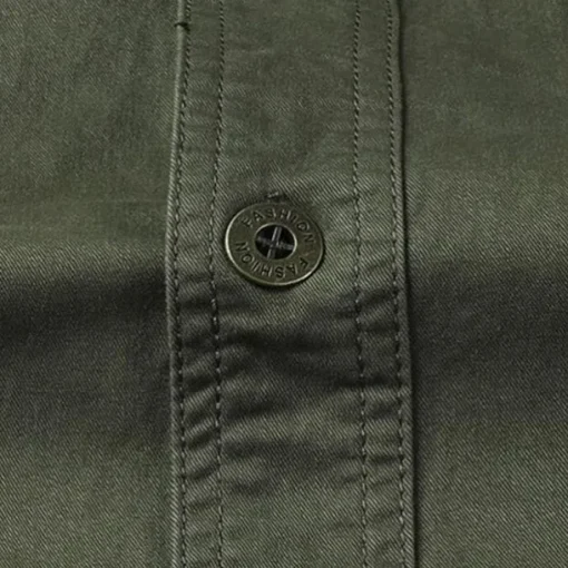 Men's Shirt Summer Shirt Casual Shirt Button Up Shirt Cargo Shirt Black White Red khaki Dark Blue Long Sleeve Plain Shirt Collar Vacation Hawaiian Pocket Clothing Apparel 100% Cotton Fashion Casual