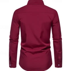 Men's Shirt Summer Shirt Casual Shirt Beach Shirt Collared Shirt Button Up Shirt Black White Burgundy Navy Blue Blue Long Sleeve Color Block Lapel Vacation Hawaiian Patchwork Clothing Apparel